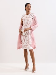 Phase Eight Pink Satin Trim Scarf - Image 2 of 6