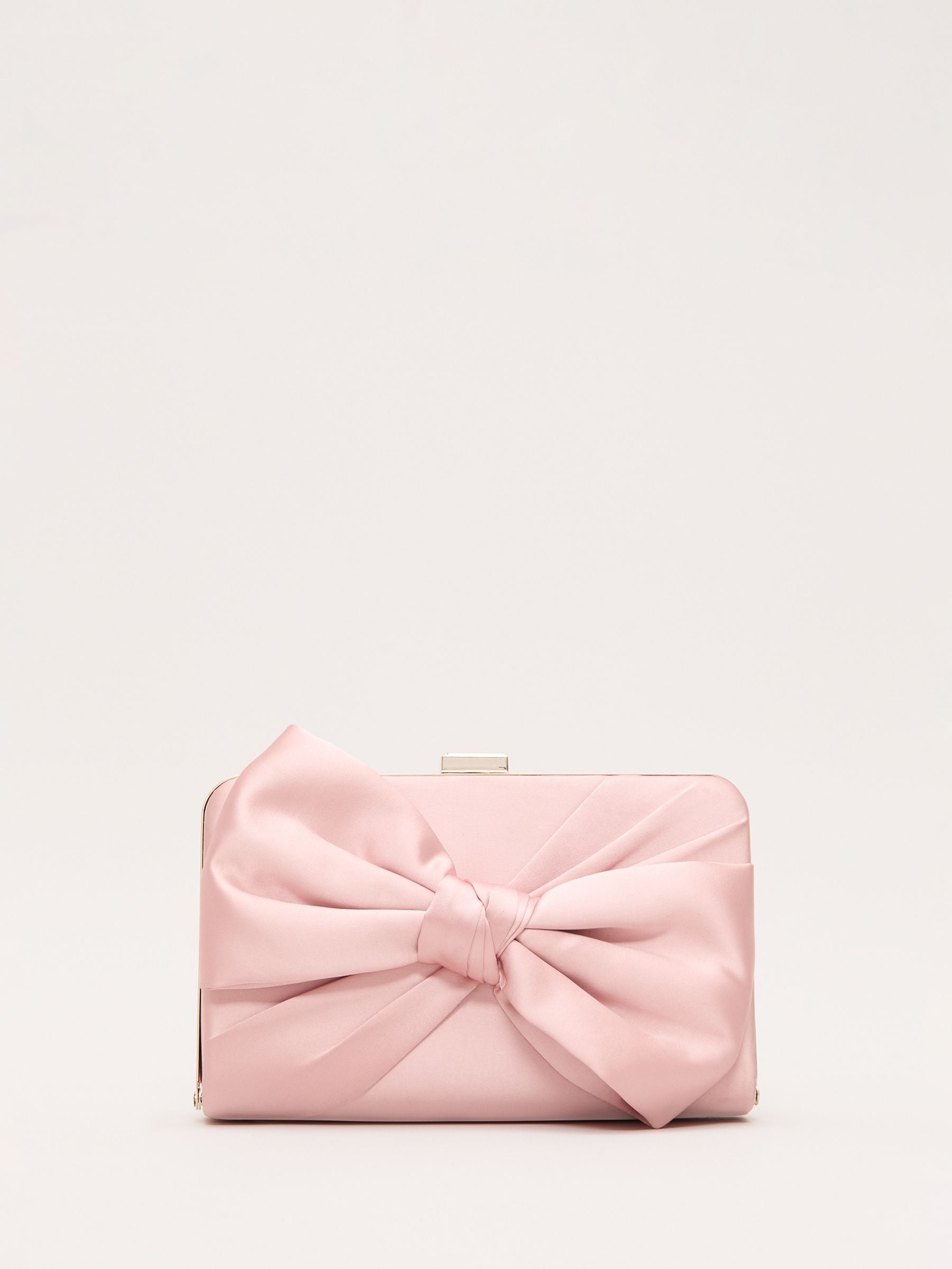 Phase Eight Women's Baby Pink Satin Clutch Bag In - Image 5