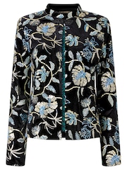 Joe Browns Black Boutique Embroidered Velour Jacket - Image 7 of 7