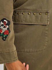 Joe Browns Green Badged And Embroidered Coat - Image 3 of 6