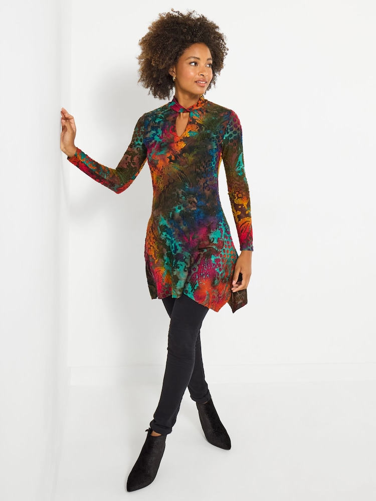 Joe Browns Orange Statement Print Tunic Top - Image 1 of 5 Joe Browns Orange Statement Print Tunic Top - Image 1 of 5