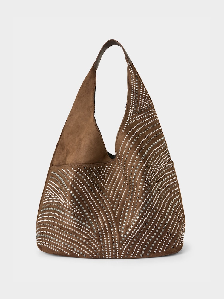 Joe Browns Brown Boho Microsuede Shoulder Bag - Image 1 of 3 Joe Browns Brown Boho Microsuede Shoulder Bag - Image 1 of 3
