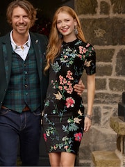 Joe Browns Boutique Velour Floral Sequin Dress - Imagen 5 de 6