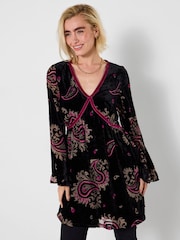 Joe Browns Black Boho Devore Tunic Top - Image 2 of 7