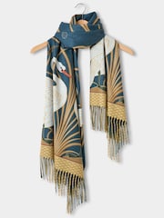 Joe Browns Green Tassel Trim Swan Wrap Scarf - Image 1 of 4