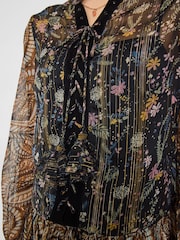 Joe Browns Black Boho Floral Print Blouse And Cami Set - Image 2 of 5