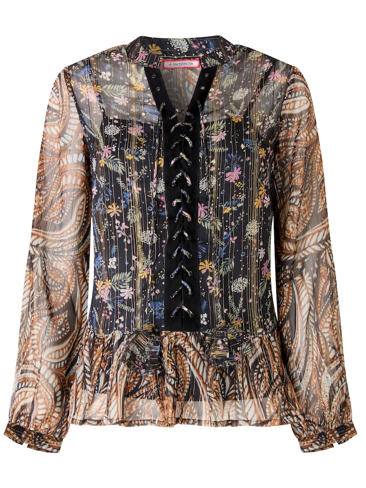 Joe Browns Black Boho Floral Print Blouse And Cami Set - Image 5 of 5 Joe Browns Black Boho Floral Print Blouse And Cami Set - Image 5 of 5