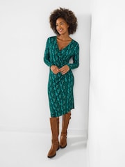 Joe Browns Leaf Print Knee Length Dress - Imagen 3 de 5