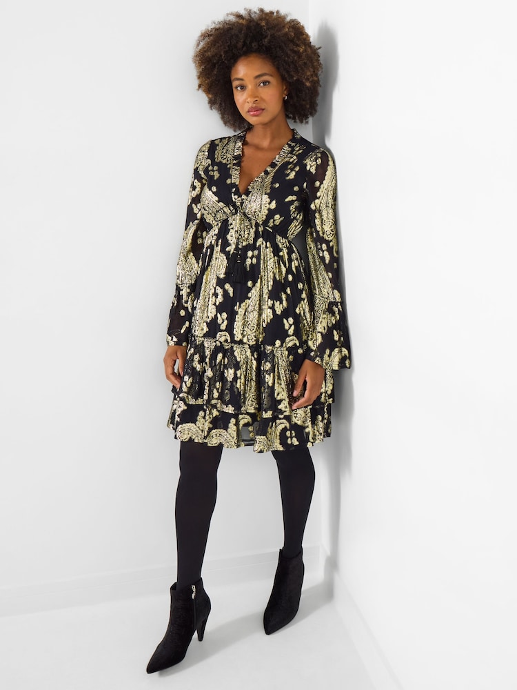 Buy Joe Browns Black Jacquard Detail Tunic Mini Dress from Next Luxembourg