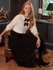 Joe Browns Black Tiered Mesh Skirt - Image 6 of 7