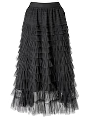 Joe Browns Black Tiered Mesh Skirt - Image 7 of 7