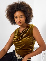 Joe Browns Gold Velour Cowl Neck Blouse - Image 1 of 5