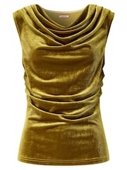 Joe Browns Gold Velour Cowl Neck Blouse - Image 5 of 5