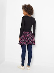 Joe Browns Black Floral Jersey Mesh Tunic Top - Image 4 of 5