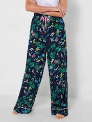 Joe Browns Blue Floral Print Boutique Pyjamas Bottoms - Image 1 of 5