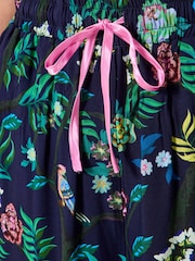 Joe Browns Blue Floral Print Boutique Pyjamas Bottoms - Image 2 of 5