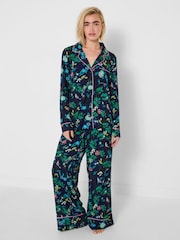 Joe Browns Blue Floral Print Boutique Pyjamas Bottoms - Image 3 of 5