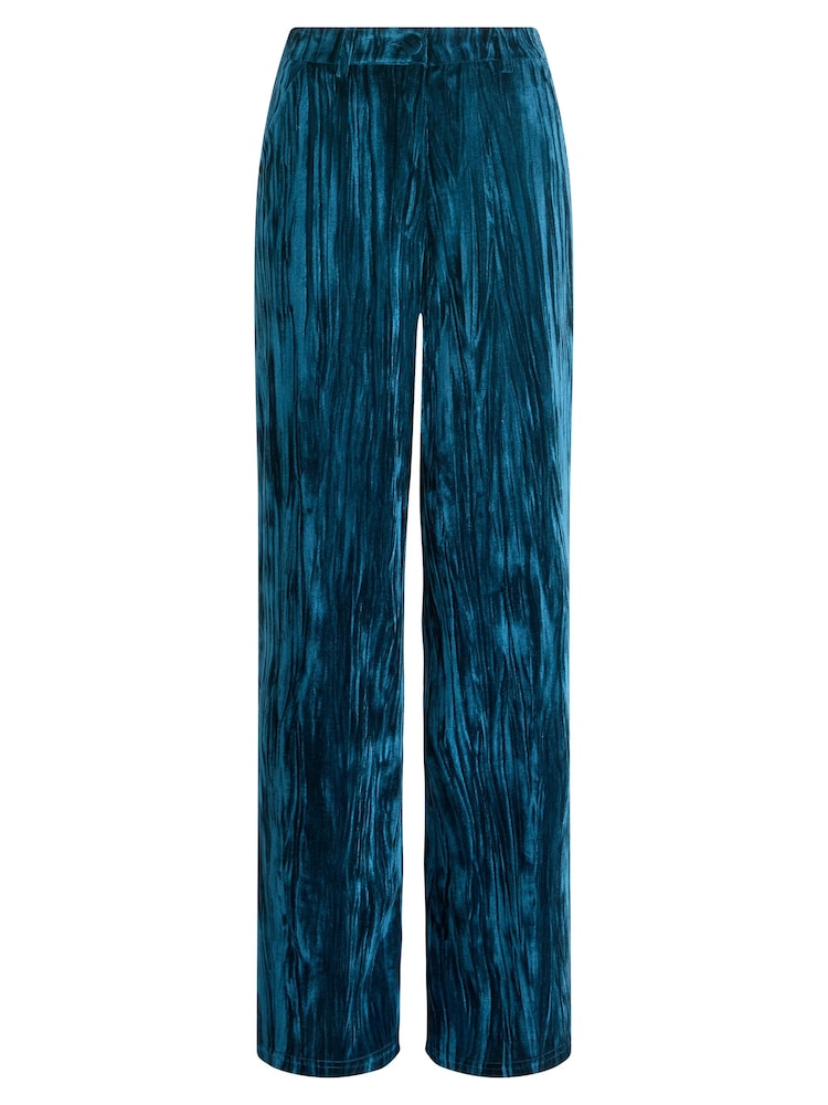 Joe Browns Blue Crushed Velvet Straight Leg Trousers - Image 6 of 6 Joe Browns Blue Crushed Velvet Straight Leg Trousers - Image 6 of 6