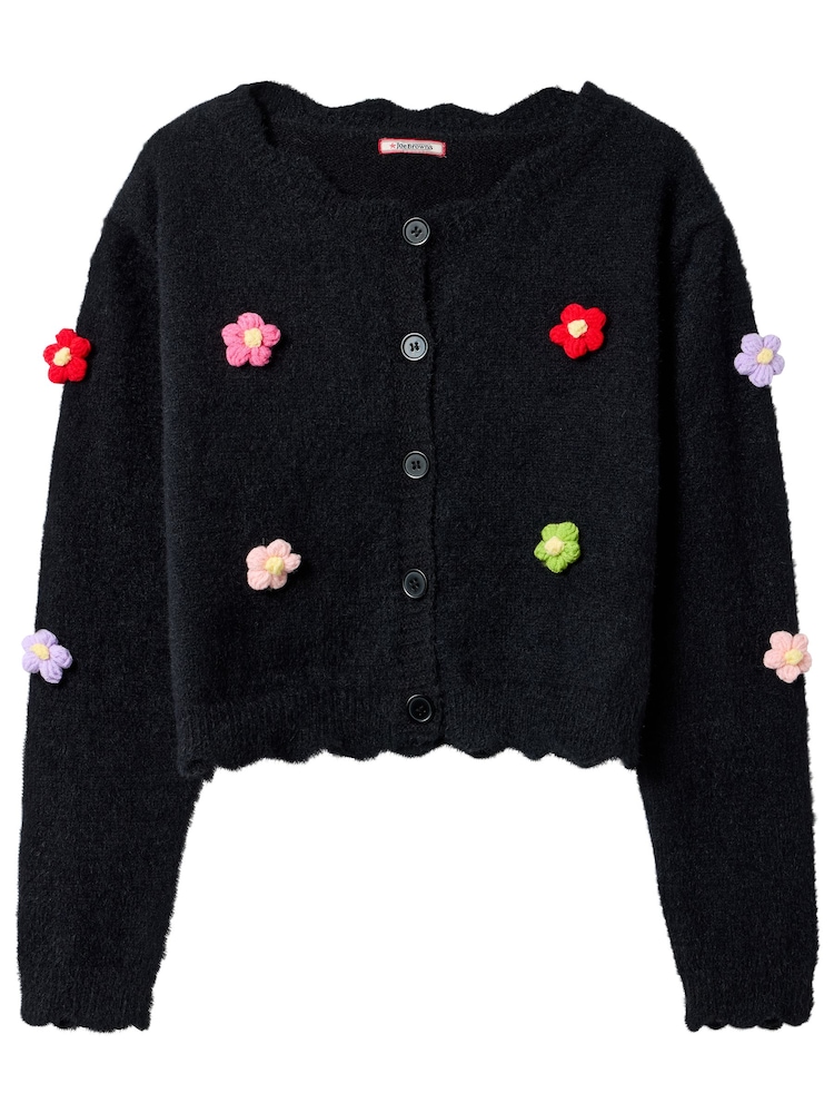 Joe Browns Black Button Through Floral Cardigan - Image 5 of 5 Joe Browns Black Button Through Floral Cardigan - Image 5 of 5