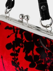 Joe Browns Red Detachable Strap Velvet Bag - Image 3 of 3