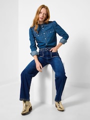 Joe Browns Ruffle Collar Denim Shirt - Imagen 3 de 5