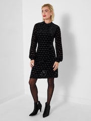 Joe Browns Black Devore Heart Velvet Dress - Image 2 of 7