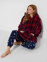 Joe Browns Red Winter Check Longline Hoodie - Image 3 of 5