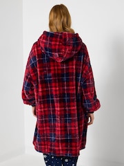 Joe Browns Red Winter Check Longline Hoodie - Image 4 of 5
