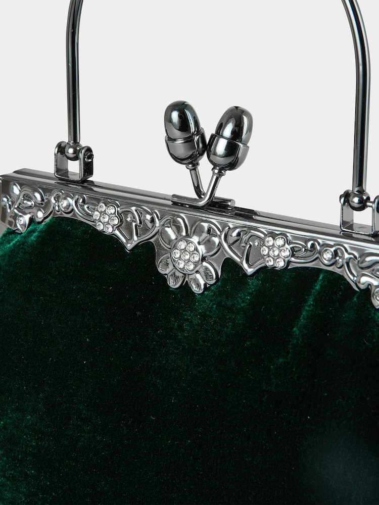 Joe Browns Green Detachable Chain Velvet Bag - Image 3 of 3 Joe Browns Green Detachable Chain Velvet Bag - Image 3 of 3