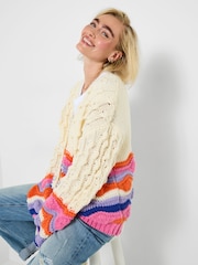 Joe Browns Cream V-Neck Floral Cardigan - Image 5 of 7