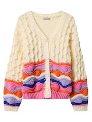 Joe Browns Cream V-Neck Floral Cardigan - Image 7 of 7