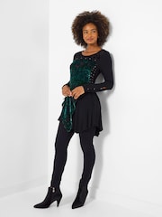 Joe Browns Black Devore Jersey Tunic Top - Image 3 of 7