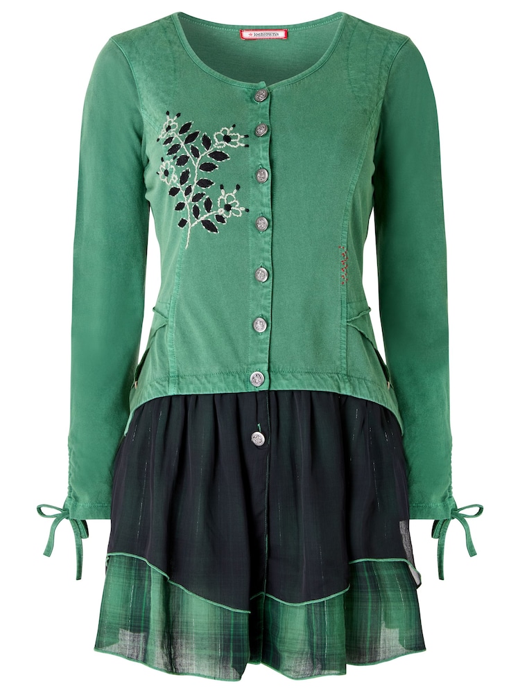 Joe Browns Green Floral Embroidered Winter Tunic - Image 6 of 6 Joe Browns Green Floral Embroidered Winter Tunic - Image 6 of 6