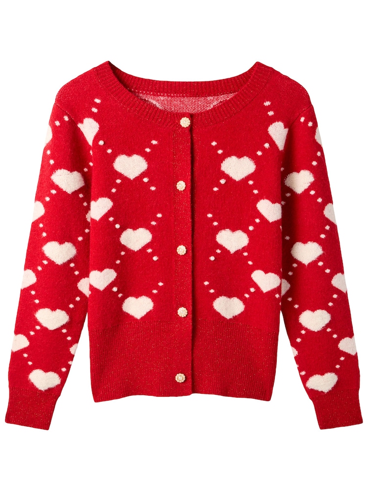 Joe Browns Red Pearl Detail Cardigan - Image 7 of 7 Joe Browns Red Pearl Detail Cardigan - Image 7 of 7