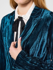 Joe Browns Blue Crushed Velour Jacket - Image 6 of 7