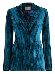 Joe Browns Blue Crushed Velour Jacket - Image 7 of 7