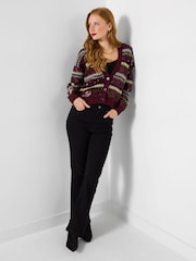 Joe Browns Red Sequin Oversized Cardigan - Image 3 of 6