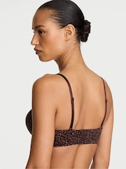 Victoria's Secret Leopard Brown Add 2 Cups Push Up Bombshell Strapless Bra - Image 3 of 3