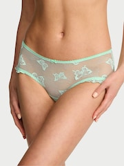 Victoria's Secret Spring Mint Green Cheeky Butterfly Mesh Knickers - Image 1 of 3