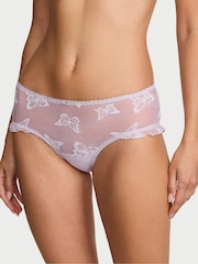Victoria's Secret Crystal Lilac Purple Cheeky Butterfly Mesh Knickers - Image 1 of 2
