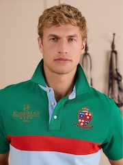 Joules Official Scone Green Cotton Pique Polo Shirt - Image 3 of 11