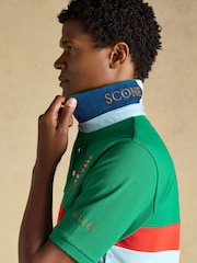 Joules Official Scone Green Cotton Pique Polo Shirt - Image 8 of 11