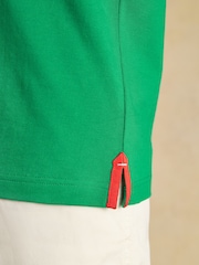 Joules Official Scone Green Cotton Pique Polo Shirt - Image 9 of 11