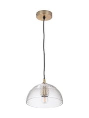 Pacific Clear Giselle Diamond Design Handcut Glass Dome Pendant Ceiling Light - Image 6 of 6