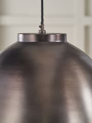 Pacific Antique Brass Harlem Domed Metal Pendant Ceiling Light - Image 3 of 5