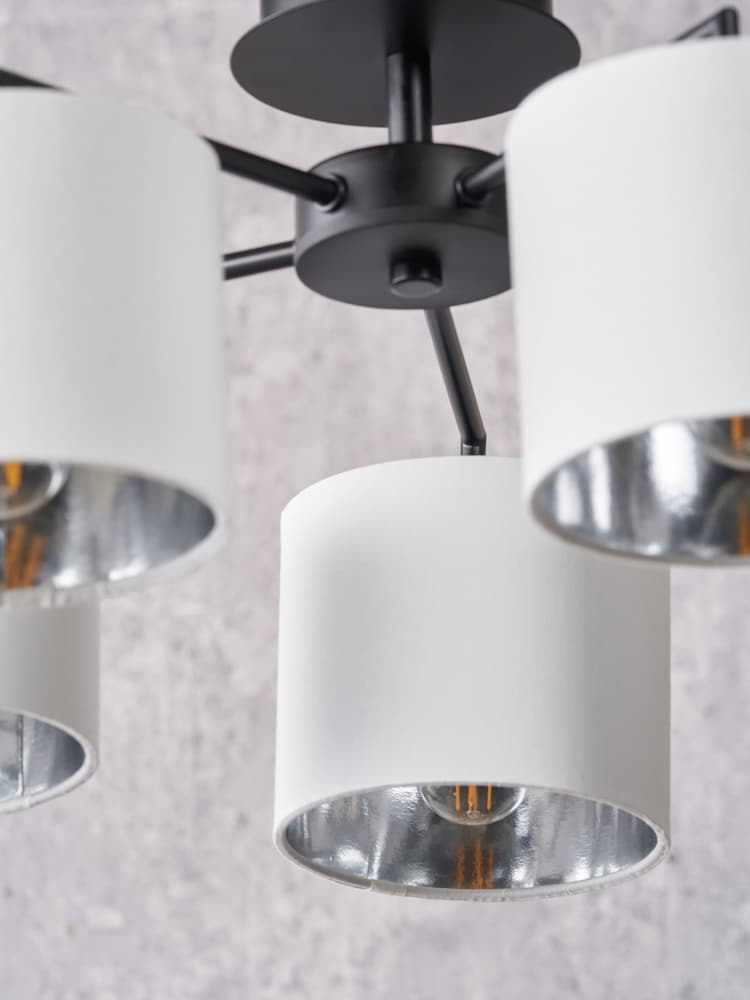 Pacific Black Elin 5 Light Pendant Ceiling Light - Image 2 of 6 Pacific Black Elin 5 Light Pendant Ceiling Light - Image 2 of 6