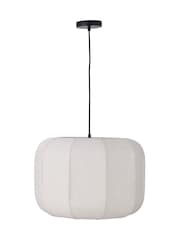 Pacific Natural Oscar Linen Structured Pendant Ceiling Light - Image 5 of 6