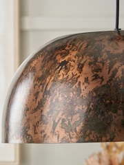 Pacific Copper Mason Wide Domed Metal Pendant Ceiling Light - Image 2 of 6
