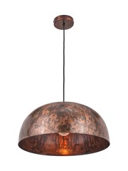Pacific Copper Mason Wide Domed Metal Pendant Ceiling Light - Image 3 of 6
