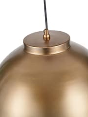 Pacific Antique Brass Harlem Domed Metal Pendant Ceiling Light - Image 5 of 6